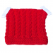 Cappellino bambina 3 mesi lana rosso
